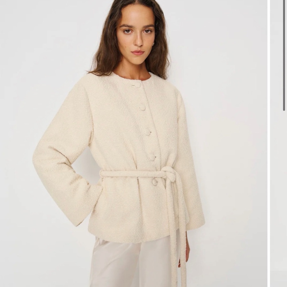 Reformation Palmer Jacket Ivory - Size M